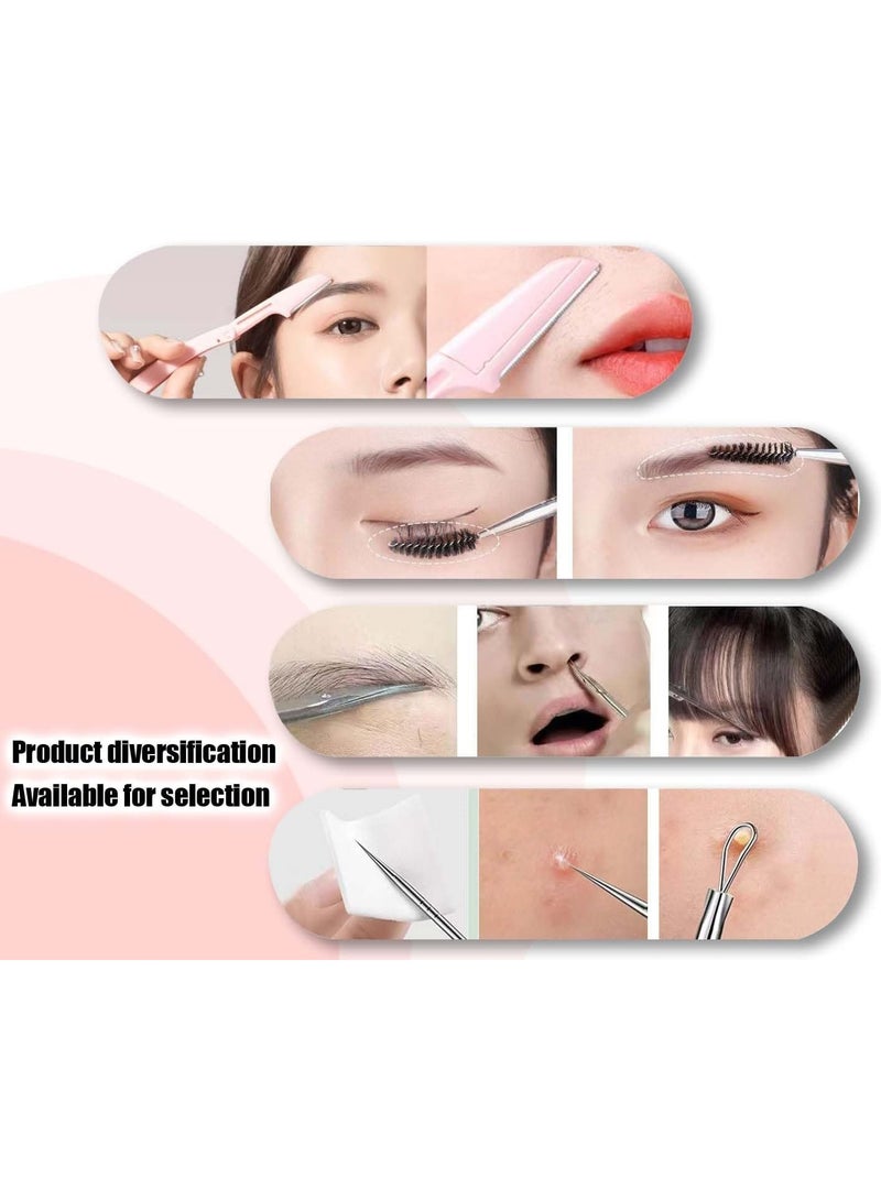 [9+1 PCS] Tweezers Kit Tweezer for Women Facial Hair Removal Tweezers Professional Tweezers Set Eyebrow Tweezer, Professional Stainless Steel Eyebrow for Women &Men, Black Beauty Sets - Image 5
